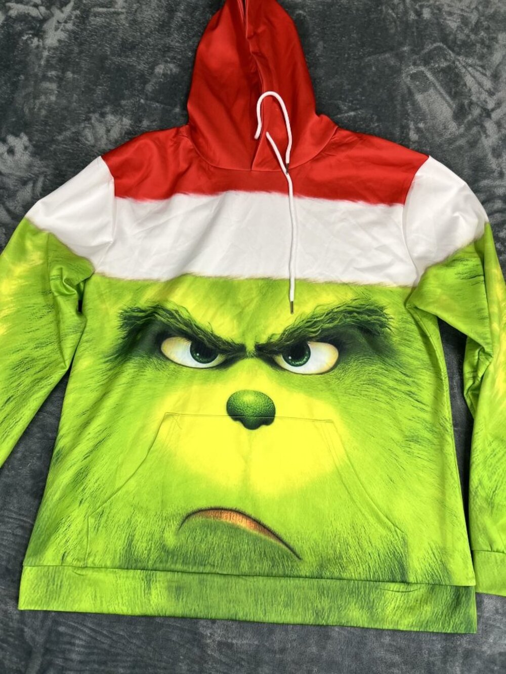 The Grinch Graphic Hoodie Red & White Accents Size 3XL Unisex